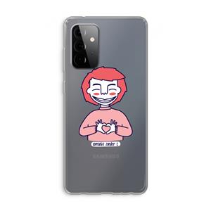 CaseCompany Hartje: Samsung Galaxy A72 Transparant Hoesje