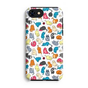 CaseCompany Kleurrijke katten: iPhone 8 Tough Case