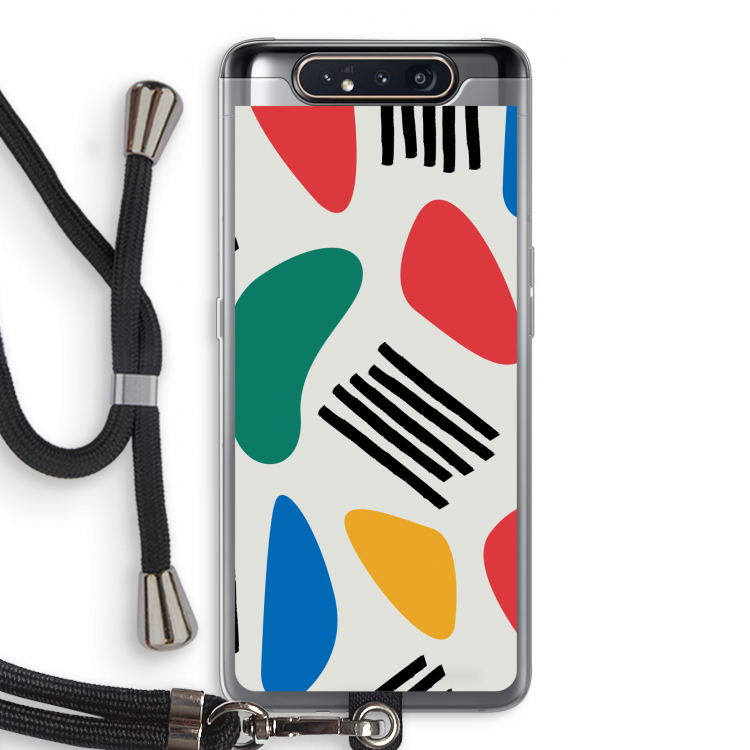 CaseCompany Illustratieve pop 1: Samsung Galaxy A80 Transparant Hoesje met koord