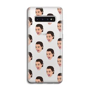 CaseCompany Ugly Cry Call: Samsung Galaxy S10 4G Transparant Hoesje
