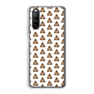 CaseCompany Poop emoji: Sony Xperia 10 III Transparant Hoesje