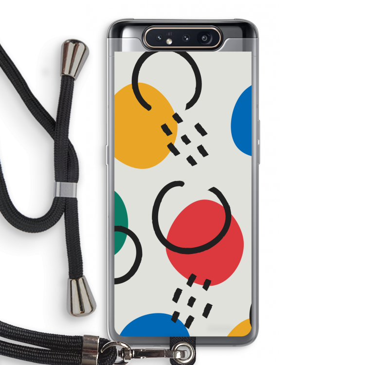 CaseCompany Illustratieve pop 3: Samsung Galaxy A80 Transparant Hoesje met koord