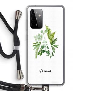 CaseCompany Green Brush: Samsung Galaxy A72 5G Transparant Hoesje met koord