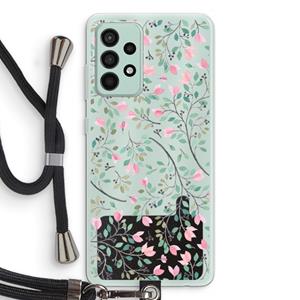 CaseCompany Sierlijke bloemen: Samsung Galaxy A52s 5G Transparant Hoesje met koord