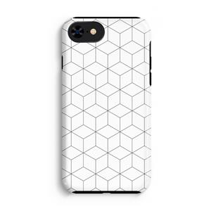 CaseCompany Zwart-witte kubussen: iPhone 8 Tough Case