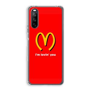 CaseCompany I'm lovin' you: Sony Xperia 10 III Transparant Hoesje