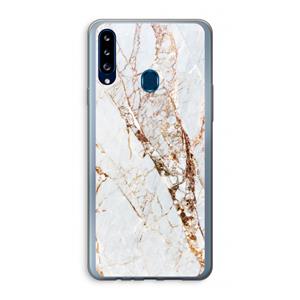 CaseCompany Goud marmer: Samsung Galaxy A20s Transparant Hoesje