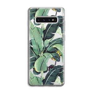 CaseCompany Bananenbladeren: Samsung Galaxy S10 4G Transparant Hoesje