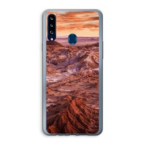 CaseCompany Mars: Samsung Galaxy A20s Transparant Hoesje