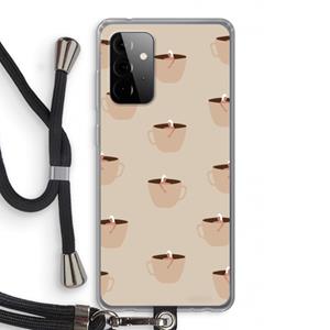 CaseCompany Morning coffee: Samsung Galaxy A72 5G Transparant Hoesje met koord