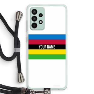 CaseCompany WK Wielrennen: Samsung Galaxy A52s 5G Transparant Hoesje met koord