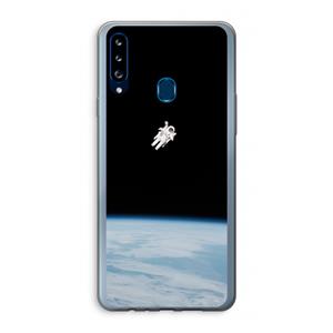 CaseCompany Alone in Space: Samsung Galaxy A20s Transparant Hoesje