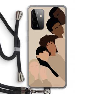 CaseCompany Sweet creatures: Samsung Galaxy A72 5G Transparant Hoesje met koord