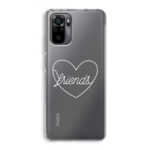 CaseCompany Friends heart pastel: Xiaomi Redmi Note 10 Pro Transparant Hoesje
