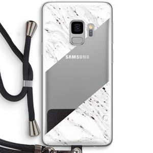 CaseCompany Biggest stripe: Samsung Galaxy S9 Transparant Hoesje met koord
