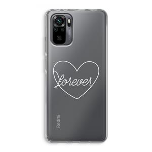 CaseCompany Forever heart pastel: Xiaomi Redmi Note 10 Pro Transparant Hoesje