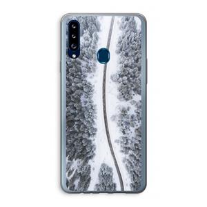 CaseCompany Snøfall: Samsung Galaxy A20s Transparant Hoesje