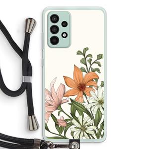 CaseCompany Floral bouquet: Samsung Galaxy A52s 5G Transparant Hoesje met koord
