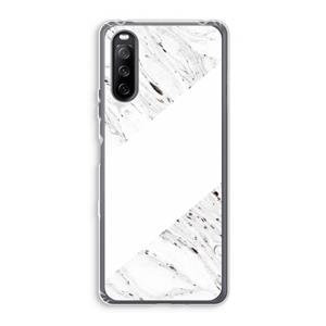 CaseCompany Biggest stripe: Sony Xperia 10 III Transparant Hoesje