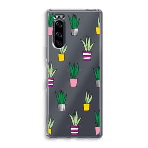 CaseCompany Sanseveria: Sony Xperia 5 Transparant Hoesje