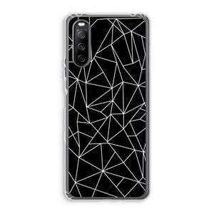 CaseCompany Geometrische lijnen wit: Sony Xperia 10 III Transparant Hoesje