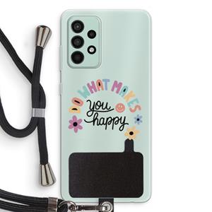 CaseCompany Happy days: Samsung Galaxy A52s 5G Transparant Hoesje met koord