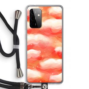 CaseCompany Lichte Wolken: Samsung Galaxy A72 5G Transparant Hoesje met koord