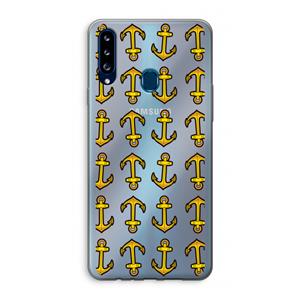 CaseCompany Musketon Anchor: Samsung Galaxy A20s Transparant Hoesje
