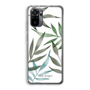 CaseCompany Tropical watercolor leaves: Xiaomi Redmi Note 10 Pro Transparant Hoesje
