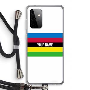 CaseCompany WK Wielrennen: Samsung Galaxy A72 5G Transparant Hoesje met koord