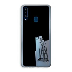 CaseCompany Musketon Painter: Samsung Galaxy A20s Transparant Hoesje