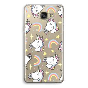 CaseCompany Rainbow Unicorn: Samsung Galaxy A5 (2016) Transparant Hoesje