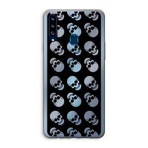 CaseCompany Musketon Skulls: Samsung Galaxy A20s Transparant Hoesje
