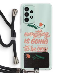CaseCompany Optimistic flower girl: Samsung Galaxy A52s 5G Transparant Hoesje met koord