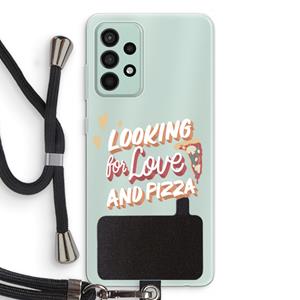 CaseCompany Pizza is the answer: Samsung Galaxy A52s 5G Transparant Hoesje met koord