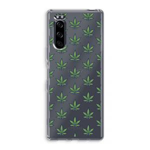 CaseCompany Weed: Sony Xperia 5 Transparant Hoesje
