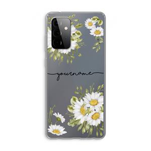 CaseCompany Daisies: Samsung Galaxy A72 Transparant Hoesje