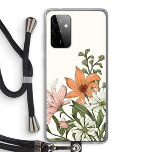 CaseCompany Floral bouquet: Samsung Galaxy A72 5G Transparant Hoesje met koord