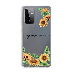 CaseCompany Zonnebloemen: Samsung Galaxy A72 Transparant Hoesje