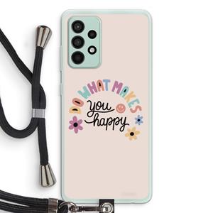 CaseCompany Happy days: Samsung Galaxy A52s 5G Transparant Hoesje met koord