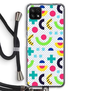 CaseCompany 8-bit N°1: Samsung Galaxy A22 5G Transparant Hoesje met koord