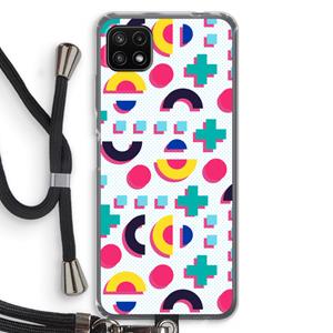 CaseCompany 8-bit N°2: Samsung Galaxy A22 5G Transparant Hoesje met koord