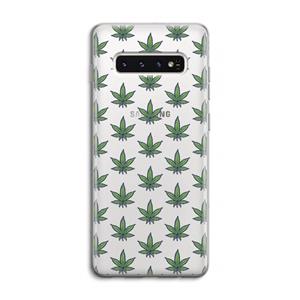 CaseCompany Weed: Samsung Galaxy S10 4G Transparant Hoesje