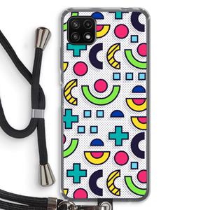CaseCompany 8-bit N°6: Samsung Galaxy A22 5G Transparant Hoesje met koord