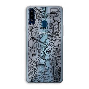 CaseCompany Vexx Black City : Samsung Galaxy A20s Transparant Hoesje