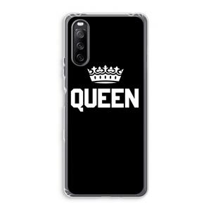 CaseCompany Queen zwart: Sony Xperia 10 III Transparant Hoesje