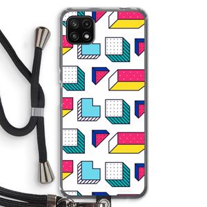 CaseCompany 8-bit N°7: Samsung Galaxy A22 5G Transparant Hoesje met koord