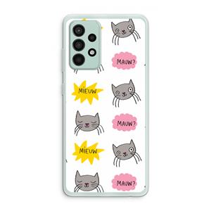 CaseCompany Meow: Samsung Galaxy A52s 5G Transparant Hoesje