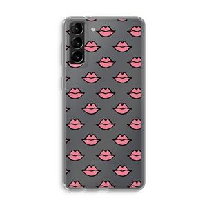 CaseCompany Lipjes: Samsung Galaxy S21 Plus Transparant Hoesje