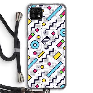 CaseCompany 8-bit N°8: Samsung Galaxy A22 5G Transparant Hoesje met koord
